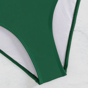 OEM ODM Dark <b>Green</b> Custom Printed Front Eco-Friendly New Trendy Lightweight Comfortable Soft Touch Fabric 2 Piece Spandex - Product Image 6