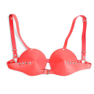 Soutien-gorge court en cuir de vache authentique avec logo personnalisé, vente en gros, soutien-gorge en cuir véritable de qualité supérieure à bonnets souples, lingerie sexy pour femme - Product Image 1