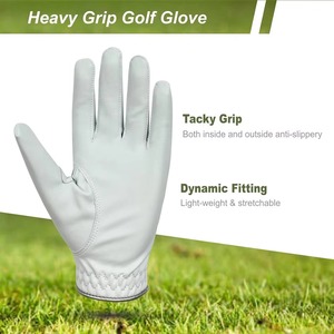 Guantes de Golf Blancos Personalizados de Cuero Cabretta para Hombre, Duraderos, de Alta Calidad, Ligeros y Ajustables - Product Image 4