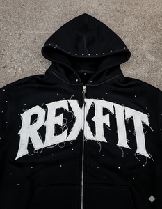 Sudadera con Capucha Gruesa de Felpa Francesa REXFIT SPORTS para Hombre |   Ropa Urbana con Bordado Personalizado y Estilo Desgastado |   Fabricante de Ropa, Sudaderas con Capucha - Product Image 2