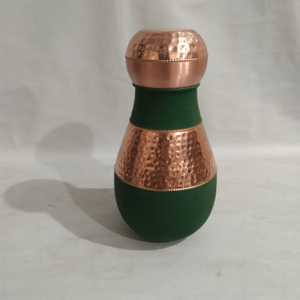 Botella de Cobre Emerald Royale, Botella de Agua Ecológica de Estilo Simple de Indian Exports International - Product Image 1