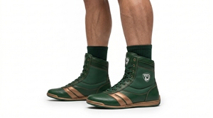 Zapatos de Boxeo Dumela International Training, Color Verde, Caña Alta, Cuero Resistente, Transpirables, Cómodos, Ecológicos, para Todas las Temporadas - Product Image 6