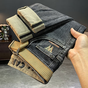 <span class=keywords><strong>กางเกง</strong></span><span class=keywords><strong>ยีน</strong></span><span class=keywords><strong>ส์</strong></span>ขาตรงของผู้ชาย<span class=keywords><strong>แบรนด์</strong></span>ดีไซเนอร์หรูผ้ายืดเดนิมขาดๆสไตล์ฮิปฮอปแนวสตรีท - Product Image 3