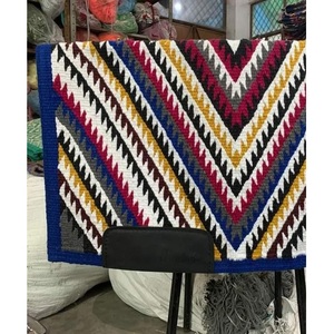 Tapis de selle western multicolore à motif chevron Navajo, tissé à la main, couverture de cheval profilée, équipement d'équitation western - Product Image 2