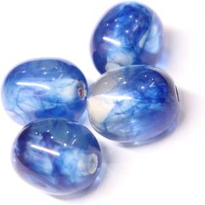 Pink <b>Resin</b> Round Beads With Yellow Swirls Handmade for Jewelry Making Art Collectible <b>Craft</b> Supplies - Product Image 5