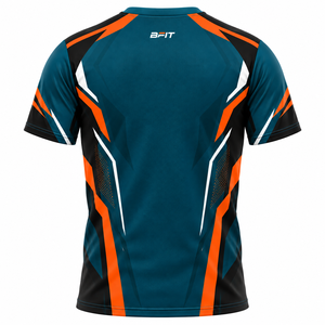 <b>Geometric</b> Pattern Short Sleeve T-<b>Shirt</b> Slim Fit Quick Dry Polyester Sporty O-Neck Design - Product Image 5