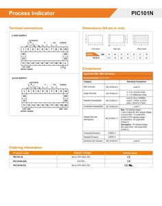 Indicateur de processus à affichage LED rouge à 4 chiffres Selec PIC101-N avec entrée universelle et communication RS485 - Product Image 5