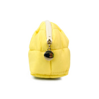 Personnalisable Luxe Petite Pochette Moelleuse Étanche Nylon PC Matériel Fermeture à Glissière Voyage Cosmétiques Cas Avec Votre