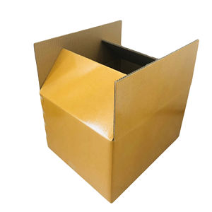 Boîte en carton personnalisée en matériaux recyclés, forme sur mesure, type télescopique, avec doublure en plastique et poignée, faible MOQ, pour expédition domestique - Product Image 1