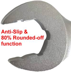 Clé à cliquet combinée métrique OEM 100T DIY à double extrémité, à fourche et à étrier, avec fonction antidérapante et fonction de raffermissement des extrémités à 80 % - Product Image 4