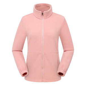 Chaqueta polar para mujer con cremallera completa y cuello alto, cálida y suave, informal, para invierno y actividades al aire libre - Product Image 2