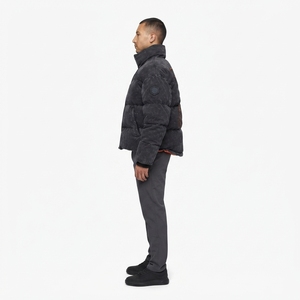 OEM Liquid-Trapunto Puffer <b>Jacket</b> 220GSM Ripstop Nylon 3D Quilted Bio-Mechanical Outerwear Custom Streetwear Manufacturer - Product Image 3