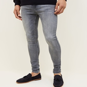 Pantalones Vaqueros Gris Oscuro de Diseño Moderno para Hombre, Corte Recto, Calidad Premium, Cierre de Cremallera, Ajuste Delgado, Estilo Desgastado Ligero, Tallas Grandes, con Botones - Product Image 2