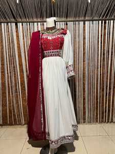 Vestido Afgano Kuchi para Mujer, Vestido Jamawar Kuchi Afgano, Cultura Pashtun, Última Moda 2024, Hecho a Mano, Tribal, Tradicional, Bordado - Product Image 2