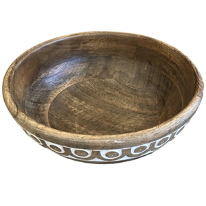Tazón de Servir de Madera de Mango Hecho a Mano de Primera Calidad, Tazón Decorativo Grande para Ensaladas y Frutas, Tazón de Cocina de Madera para Mezclar - Product Image 6