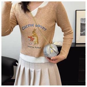 กระเป๋าเด็กใหม่ปี 2026 กระเป๋าทรงกลมมินิสีลูกกวาด ดีไซน์กระเป๋าสะพายข้างสำหรับเด็กผู้หญิง - Product Image 4