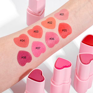 Barra de Rubor Mineral Mate en Forma de Corazón en 8 Colores, Resistente al Agua, con Alta Pigmentación, Acabado Natural, Larga Duración y Personalizable - Product Image 5