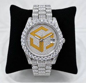 Luxury Stainless Steel Moissanite Diamond <b>Iced</b> <b>Out</b> <b>Watch</b> Men Women Fashion Wristwatch - Product Image 1