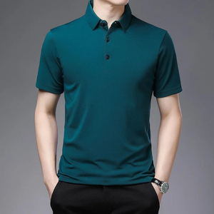 Camisetas de Golf Transpirables, Sólidas, de 220 Gramos, al por Mayor, Ecológicas, de Alta Calidad, de Poliéster/Algodón, Personalizadas con Bordado para Hombre - Product Image 4