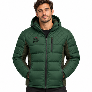 <b>Winter</b> <b>Men</b> Puffer Jacket Thick Quilted Design Warm Insulation Durable Fabric Comfortable Fit Outdoor Casual <b>Wear</b> OEM - Product Image 1