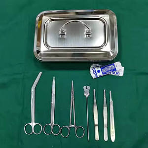 Boîte de chirurgie de petite taille de qualité supérieure, 14 pièces, kit d'instruments chirurgicaux en acier inoxydable pour interventions mineures, approuvé CE ISO - Product Image 1