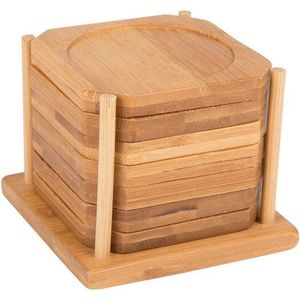 Traditional Handmade Wooden <b>Drink</b> <b>Coasters</b> For Coffee Tea Beverage Serving Home Restaurant Hotel Table Decoration - Product Image 1