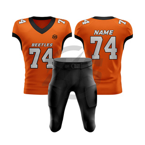 Custom Design Sublimated Tackle Twill Names Numbers Breathable American Football <b>Padded</b> Uniform for Men's Adults Polyester - Product Image 4