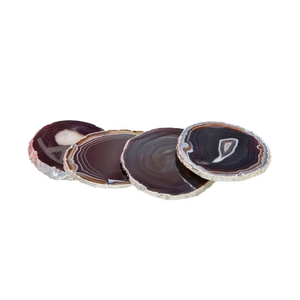 Posavasos de ónix negro de alta calidad en oferta, posavasos redondos de piedra de cristal para bebidas con soporte para café para el hogar - Product Image 2
