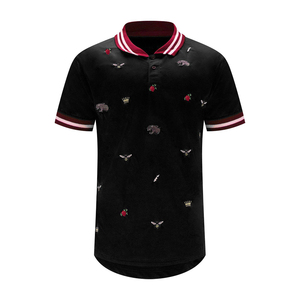 Polo à manches courtes pour homme, blanc, couleur unie, tricoté, style décontracté, coupe classique - Product Image 4