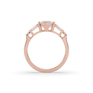 Anillo de Diamante Cultivado en Laboratorio con Corte Marquesa de 3.07Ct en Oro Blanco de 14KT, Diseño Ligero y Único, Joyería de Boda con Solitario de Oro de 10KT - Product Image 2