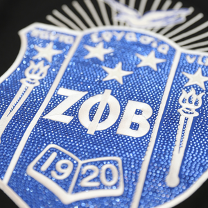 Maillot de football Zeta Phi Beta pour femmes, maillot de sororité ZPB noir et bleu, chemise athlétique à col en V, vêtements grecs, style HBCU - Product Image 4