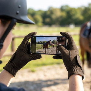Gants d'équitation de qualité supérieure avec une adhérence optimale, confortables et flexibles, pour hommes et femmes, cavaliers. - Product Image 4