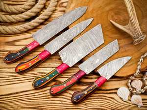 High Quality 5 PCS Professional Kitchen <b>Knife</b> <b>Set</b> With Damascus Steel Blade and Custom Handle Kitchen <b>Knife</b> <b>Set</b> For Hot Sale - Product Image 3