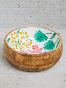 Bol en émail artisanal en bois ArtisanBloom, plat de service imprimé unique fait main pour une salle à manger élégante, une cuisine et des intérieurs contemporains - Product Image 3