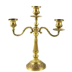 Candélabre en argent à trois bras de haute qualité pièce maîtresse de mariage en aluminium Durable pour le bureau à domicile et les décorations de Noël - Product Image 1