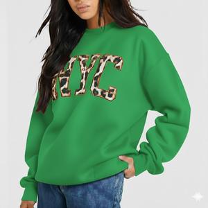 Sweat-shirt d'hiver pour femme le plus vendu, col montant, épaules tombantes, en molleton, impression personnalisée sur le devant, imperméable, léger et respirant - Product Image 6