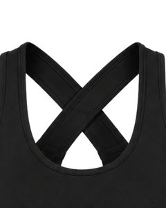 Top Deportivo Personalizado para Mujer, Negro, Espalda Cruzada, Sin Mangas, Absorbe la Humedad, para Yoga, Gimnasio, Fitness, Ropa Deportiva - Product Image 5