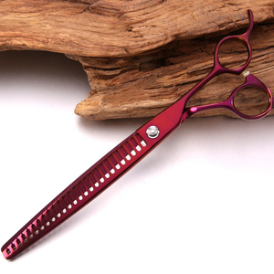 Tijeras de entresacar profesionales con revestimiento de titanio, color morado, para perros, de acero inoxidable, alta calidad, para hombres y mujeres - Product Image 2