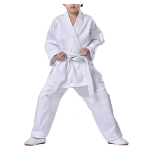 Uniforme de Karate Blanco para Niños, 100% Algodón, Duradero, Corte Regular, Conjunto de Ropa de Artes Marciales para Niños - Product Image 1