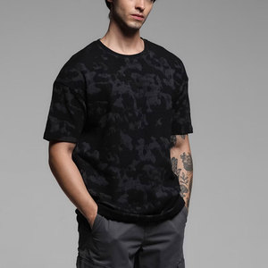 T-shirts surdimensionnés de style streetwear de luxe de haute qualité, écologiques, pour hommes, 100% coton, avec logo personnalisé, vente en gros - Product Image 3