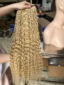 Vente en gros de cheveux alignés avec des cuticules vierges brutes Blond russe 613 couleur Extensions de cheveux humains de haute qualité - Product Image 4