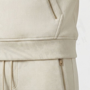 Survêtement à capuche pour homme, couleur unie, manches longues, décontracté, respirant, en polaire, séchage rapide, avec cordon de serrage et poches, style hiver - Product Image 5