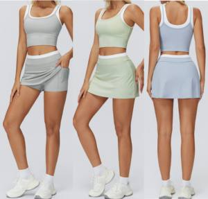 Conjunto Deportivo de Yoga para Mujer, Transpirable y Ligero, de Alta Calidad, con Top Deportivo y Leggings de Alta Elasticidad para Uso Diario en el Gimnasio y Yoga - Product Image 2