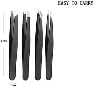 ชุดแหนบต่อขนตาปลายไฟเบอร์แบบกำหนดเอง 90 องศา ยี่ห้อส่วนตัว พร้อมด้ามจับไฟเบอร์ วัสดุสแตนเลส สำหรับต่อขนตา - Product Image 4