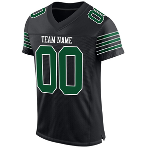 Maillot de football rétro vintage 100 % personnalisé pour homme, noir, coupe ample en mesh, à manches courtes et techniques d'impression - Product Image 1