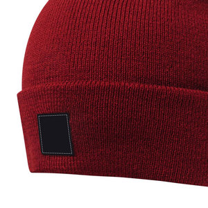 Gorro de Punto Acrílico Rojo Sólido Unisex, Cálido para Invierno, Casual, para Exteriores, Adulto, 56-58CM de Circunferencia de Cabeza, Tejido 2027 - Product Image 4