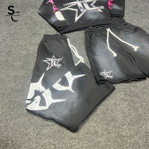 Conjunto de Sudadera con Capucha y Pantalones Cortos Personalizados, 100% Algodón Felpa, Tejido Cálido y Suave, Estilo Urbano Ligero - Product Image 6