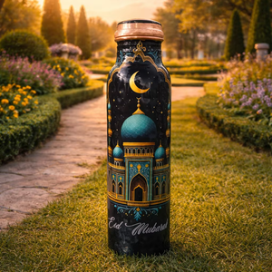 Regalo para Eid, Botella Decorativa de Cobre con Estampado Floral, Transparente, a Prueba de Fugas, para Uso en Hoteles, Estilo Botella de Cerveza - Product Image 2