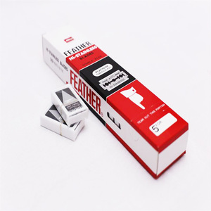 Lames de rasoir jetables à usage unique sur demande, en acier inoxydable importé, revêtement platine, rouge, modèle HC-RB-08 - Product Image 2