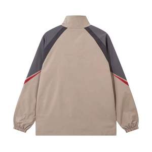 TR-CTJ-015 Manufacturer <b>Canvas</b> Bomber <b>Jacket</b> with Stand Collar Front Logo Windproof Autumn Outdoor Comfortable Fit Training - Product Image 2